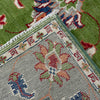 Kazak Rug Handmade Green Medallion 4x6 ft
