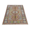 Kazak Rug Handmade Gray Medallion 4x6 ft