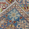 Kazak Rug Handmade Gray Medallion 4x6 ft
