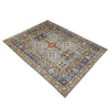 Kazak Rug Handmade Gray Medallion 5x8 ft