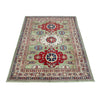 Kazak Rug Handmade Green Medallion 5x8 ft