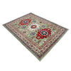 Kazak Rug Handmade Green Medallion 5x8 ft