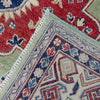 Kazak Rug Handmade Green Medallion 5x8 ft