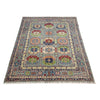 Waziri Area Rug Handmade Multi Medallion 5x8 ft