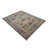 Waziri Area Rug Handmade Multi Medallion 5x8 ft