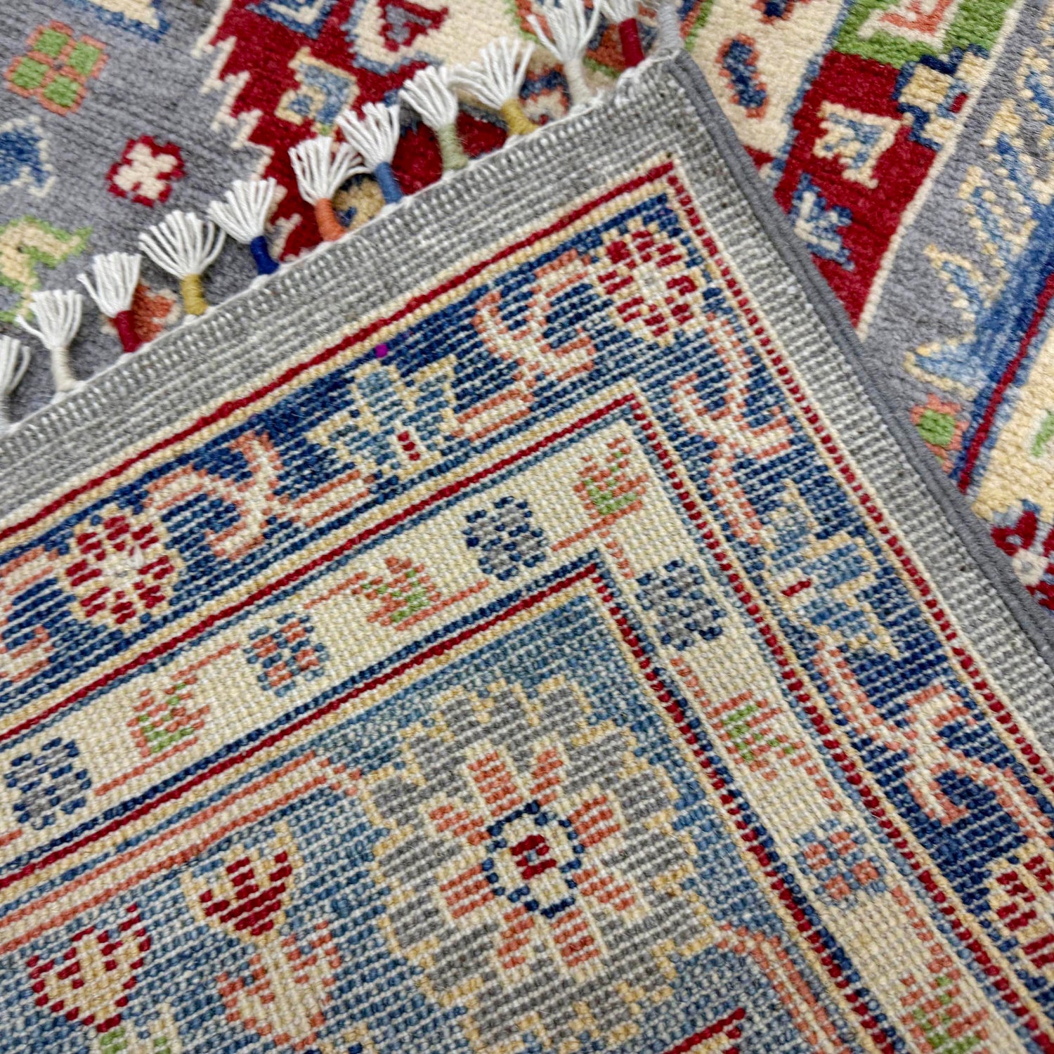 Waziri Area Rug Handmade Multi Medallion 5x8 ft
