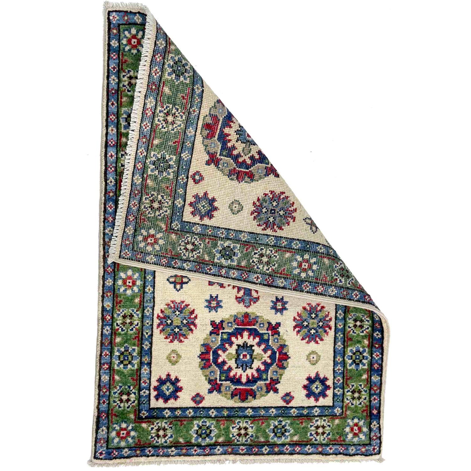 Kazak Rug Handmade Beige Medallion 2 x 3 ft