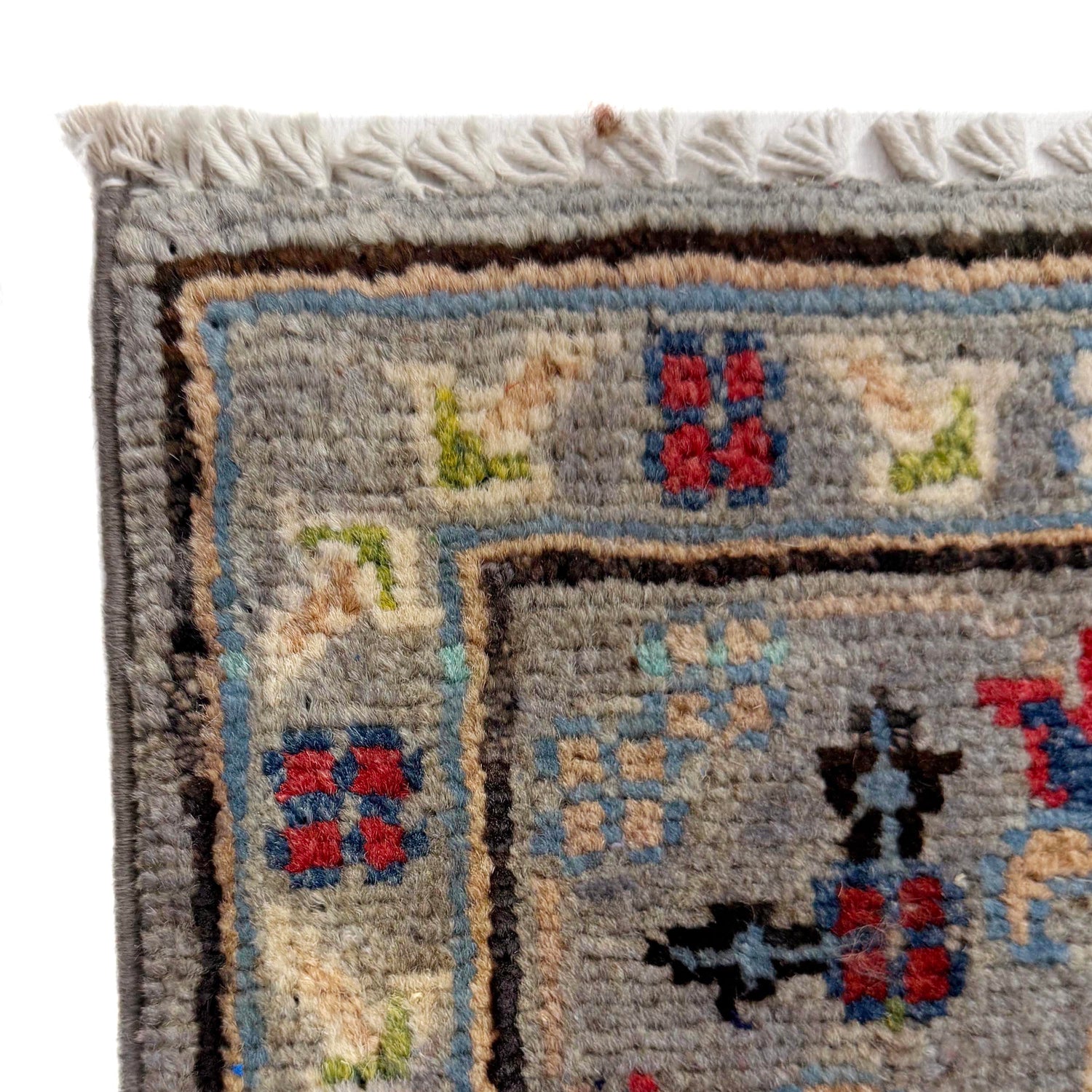 Kazak Rug Handmade Gray Medallion 10' Runner