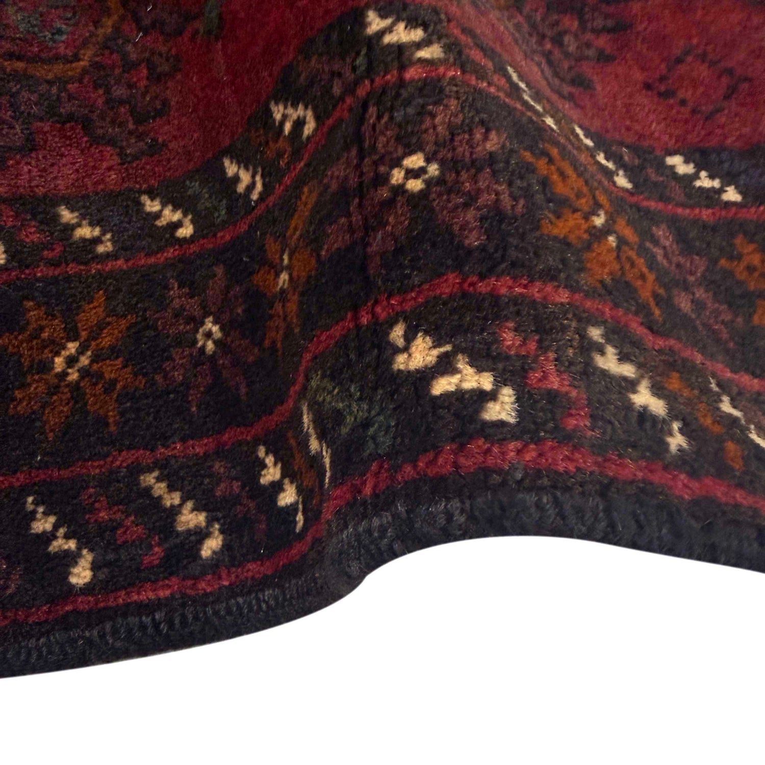 Baluchi Rug Handmade Red Geometric 2x4 ft