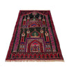 Baluchi Rug Handmade Multi Prayer Design 2x4 ft