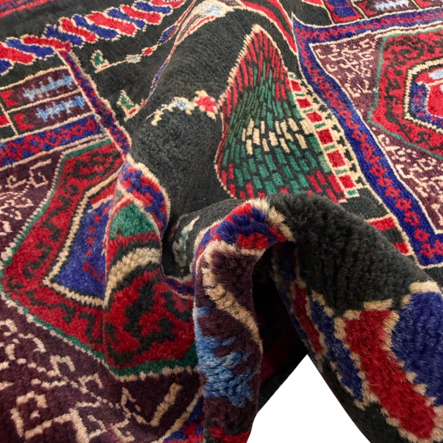 Baluchi Rug Handmade Multi Prayer Design 2x4 ft