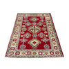 Kazak Rug Handmade Red Medallion 2x4 ft