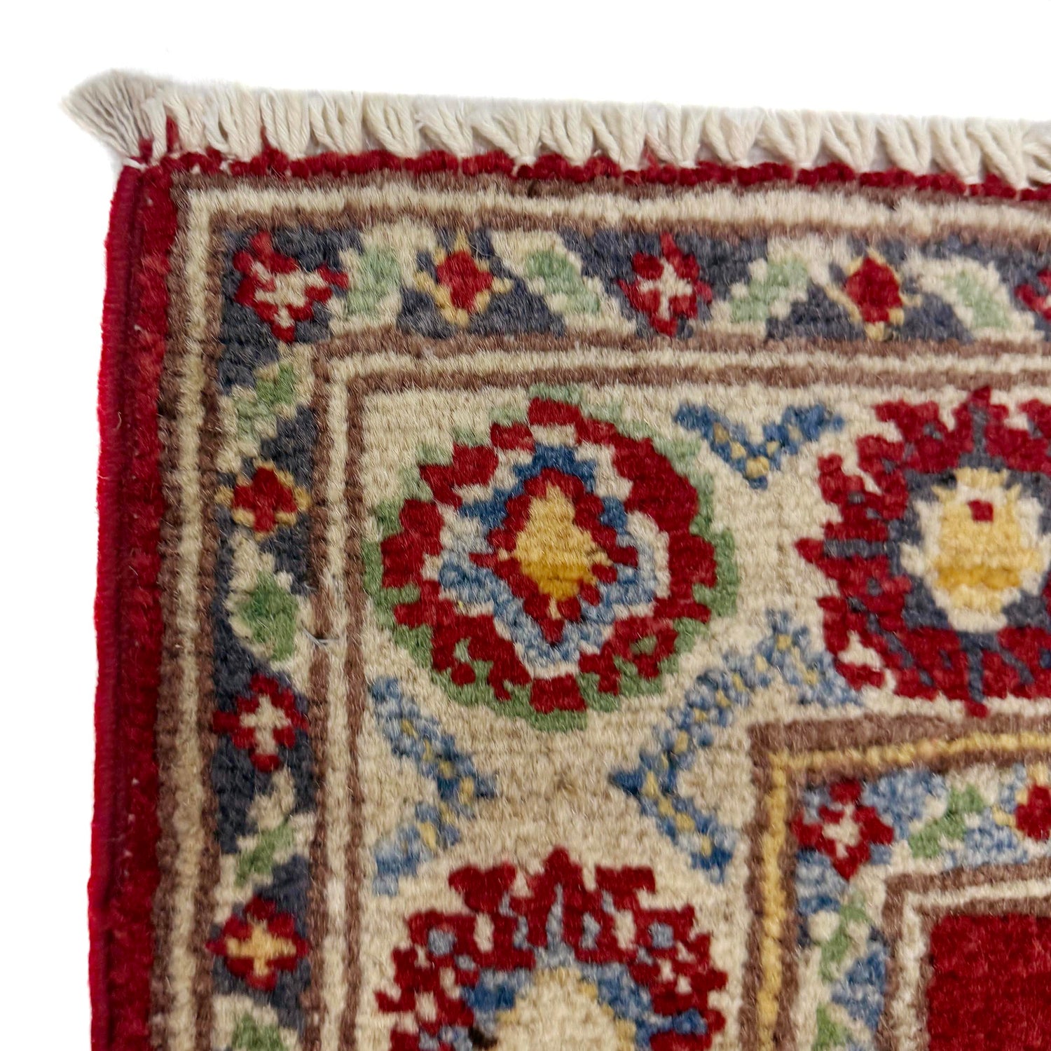 Kazak Rug Handmade Red Medallion 2x4 ft