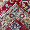 Kazak Rug Handmade Red Medallion 2x4 ft