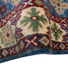 Kazak Rug Handmade Blue Medallion 2x4 ft