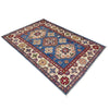 Kazak Rug Handmade Blue Medallion 2x4 ft