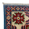 Kazak Rug Handmade Blue Medallion 2x4 ft