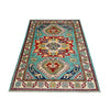 Kazak Rug Handmade Blue Medallion 2x4 ft