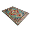 Kazak Rug Handmade Blue Medallion 2x4 ft