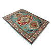 Kazak Rug Handmade Blue Medallion 2x4 ft