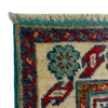 Kazak Rug Handmade Blue Medallion 2x4 ft
