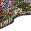 Kazak Rug Handmade Blue Medallion 2x4 ft