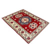 Kazak Rug Handmade Red Medallion 2x4 ft