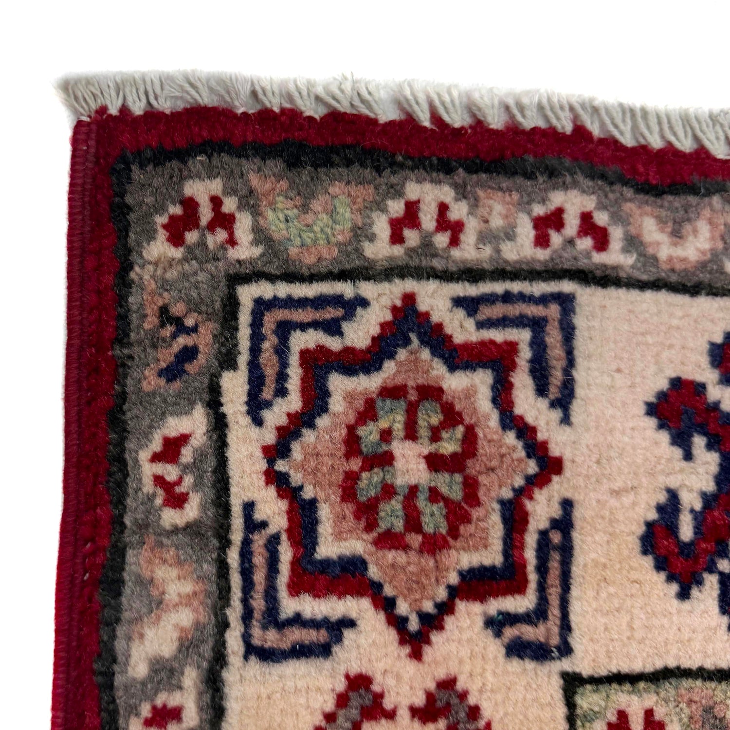 Kazak Rug Handmade Red Medallion 2x4 ft