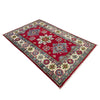 Kazak Rug Handmade Red Medallion 2x4 ft