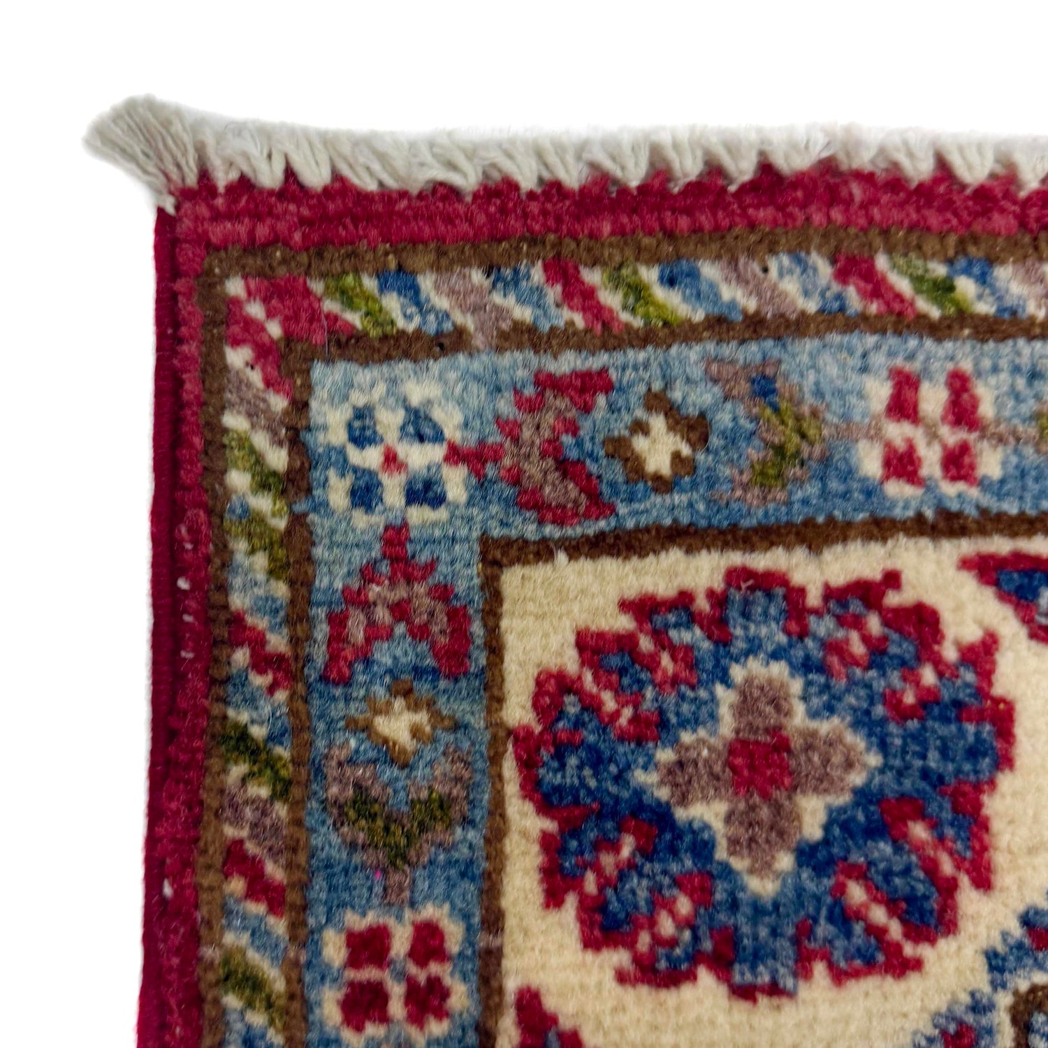 Kazak Rug Handmade Red Medallion 2x4 ft