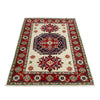 Kazak Rug Handmade Beige Medallion 2x4 ft