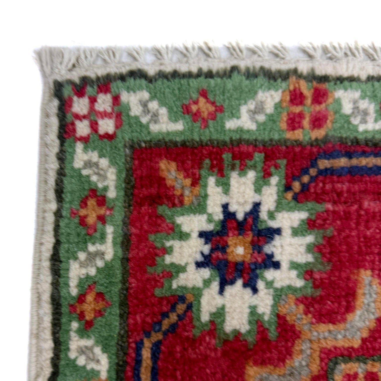 Kazak Rug Handmade Beige Medallion 2x4 ft