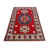 Kazak Rug Handmade Red Medallion 2x4 ft