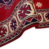 Kazak Rug Handmade Red Medallion 2x4 ft