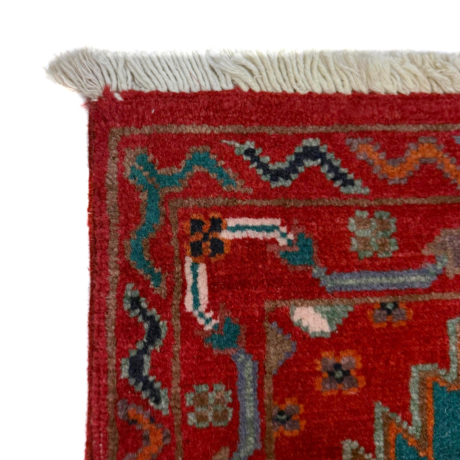 Waziri Area Rug Handmade Red Medallion 2x4 ft