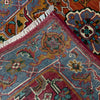 Heriz Area Rug Handmade Multi Medallion 2x4 ft