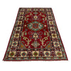 Kazak Rug Handmade Red Medallion 2x4 ft