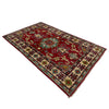 Kazak Rug Handmade Red Medallion 2x4 ft