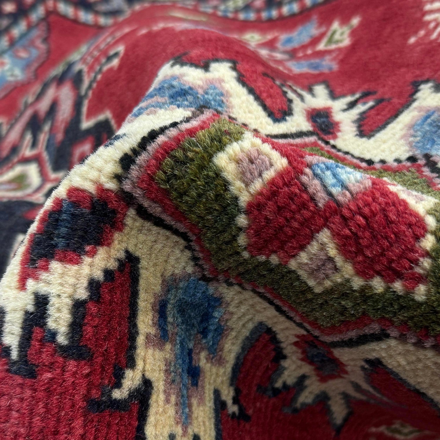 Kazak Rug Handmade Red Medallion 2x4 ft