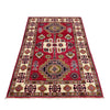 Kazak Rug Handmade Red Medallion 2x4 ft