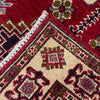 Kazak Rug Handmade Red Medallion 2x4 ft
