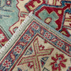 Kazak Rug Handmade Blue Medallion 2x4 ft