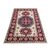 Kazak Rug Handmade Beige Medallion 2x4 ft