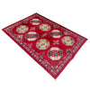 Waziri Area Rug Handmade Red Medallion 3x5 ft