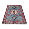 Kazak Rug Handmade Blue Medallion 3x5 ft