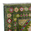 Waziri Area Rug Handmade Green Medallion 4x6 ft