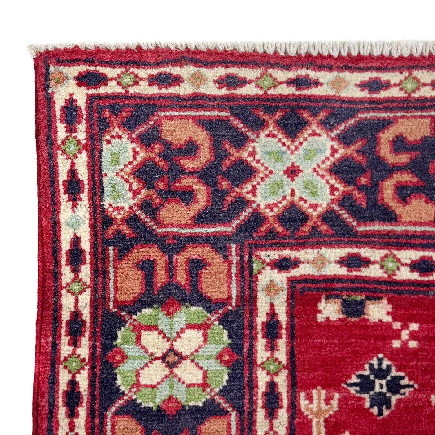 Kazak Rug Handmade Red Medallion 3x5 ft