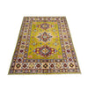 Kazak Rug Handmade Yellow Medallion 3x5 ft