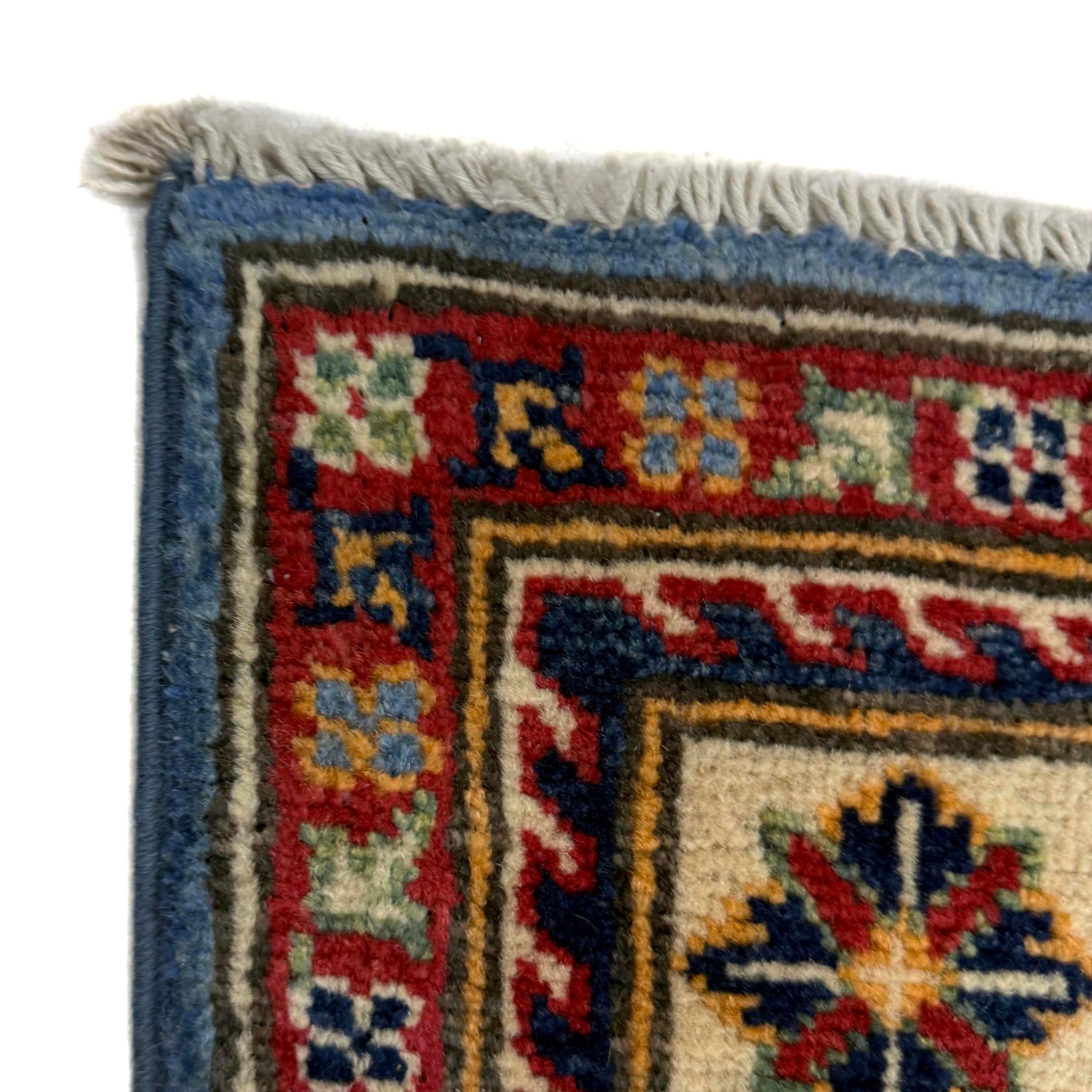 Kazak Rug Handmade Blue Medallion 3x5 ft