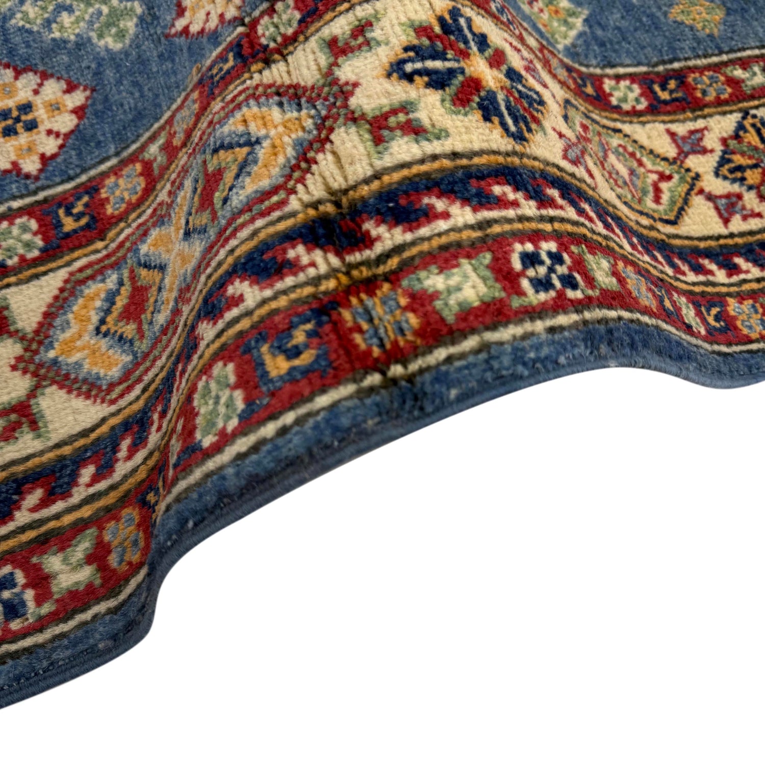Kazak Rug Handmade Blue Medallion 3x5 ft